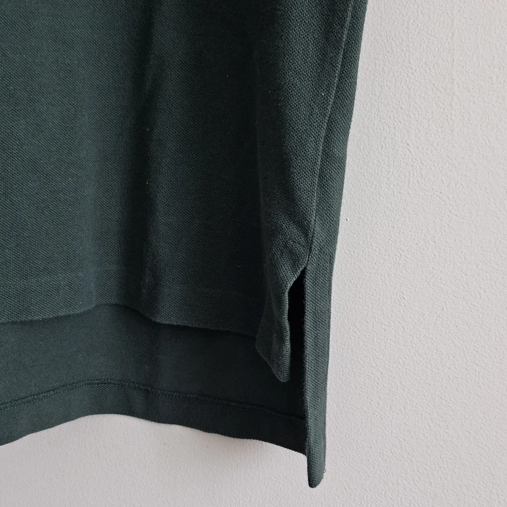 Vintage 90s Polo Ralph Lauren Forest Green Polo Shirt Red Pony Size L Cotton